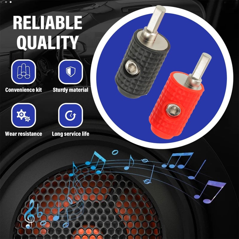 BOJACK Amp Input Reducer 4 Gauge to 8 Gauge Reducer Car Stereo Power/Ground GA adapters with Red/Black Silicon Covers and Hex Tool for Car Audio Systems (Pack of 4) - Image 5